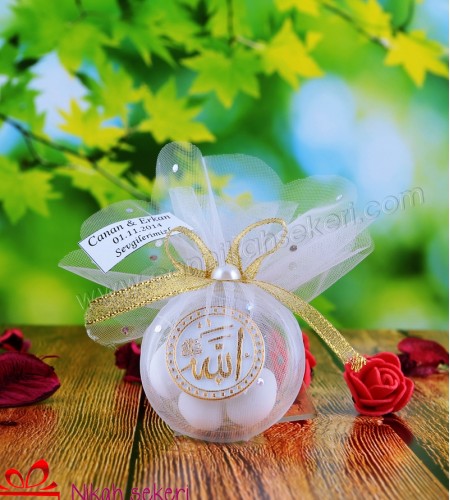 Ayetli Cam Nikah Şekeri AY59