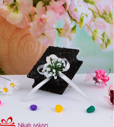 Taşlı Ahşap Kutu Nikah Şekeri KT44
