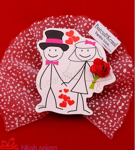 Karikatürlü Magnet Nikah Şekeri MG11