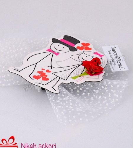 Karikatürlü Magnet Nikah Şekeri MG11