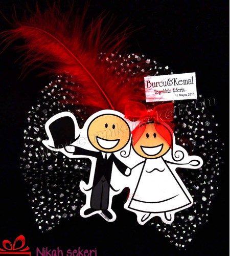 Karikatürlü Magnet Nikah Şekeri MG18