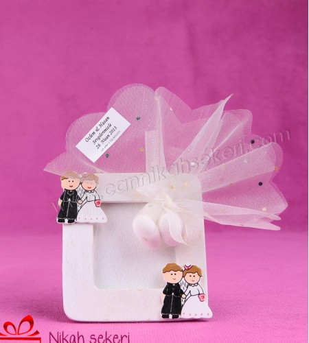 Ahşap Çerçeveli Nikah Şekeri CR5