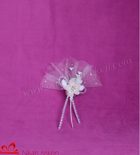 Kristal Çiçekli Nikah Şekeri CC1