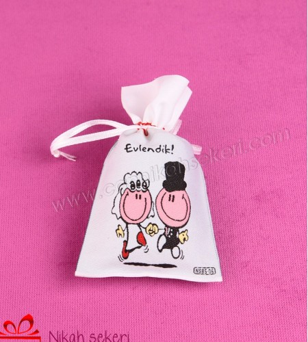 Karikatürlü Kese Nikah Şekeri KS6