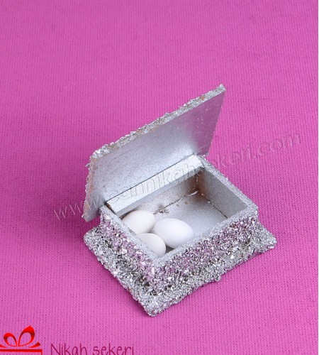 Taşlı Ahşap Kutu Nikah Şekeri KT44